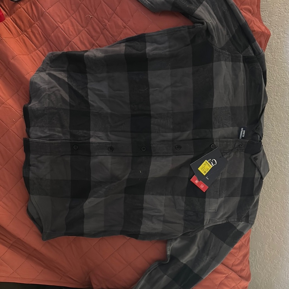 Men's Black and Gray Checkered Jacket